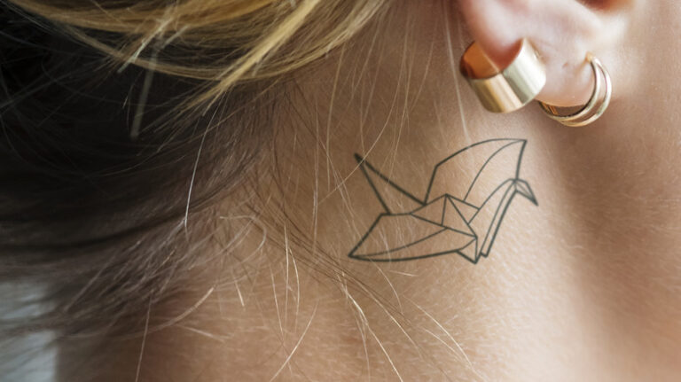 Ear Butterfly Tattoos
